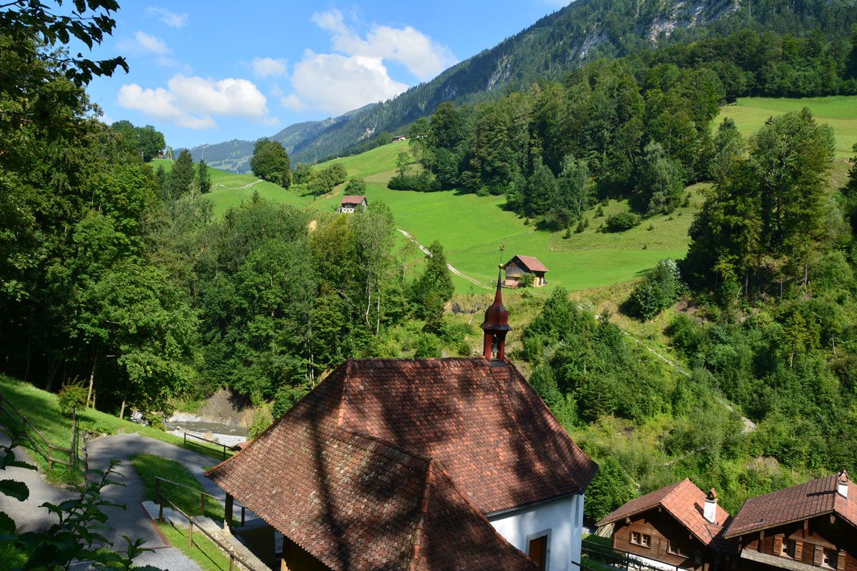 Bild zeigt den Blick auf die Klause
